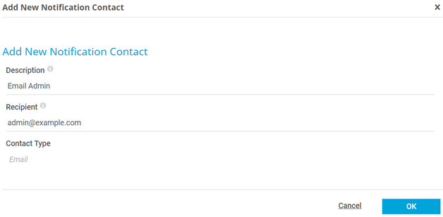 Add New Notification Contact